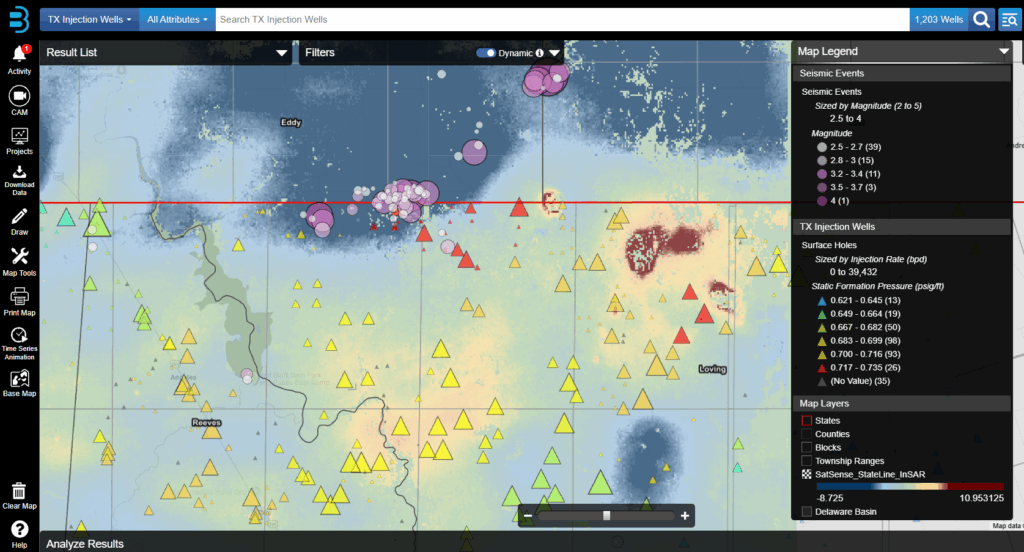 Integrated SatSense InSAR data into OilfieldH2O